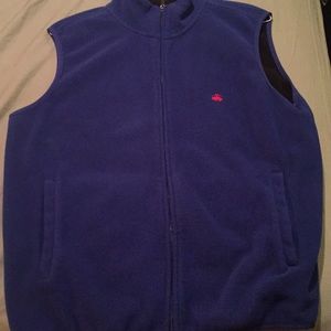 Brooks Brothers Fleece Vest Large Blue